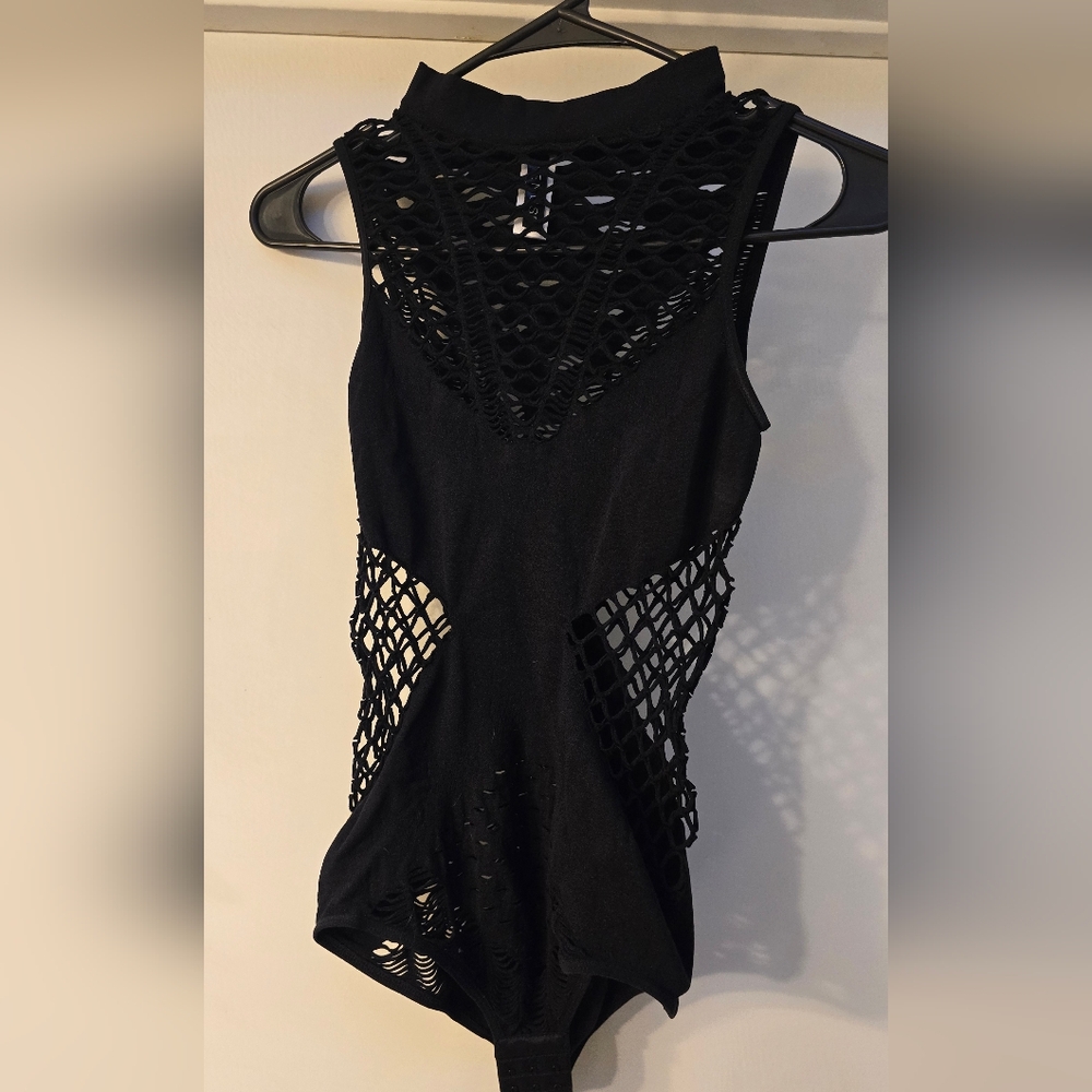 VENUS Black Cutout One Piece
